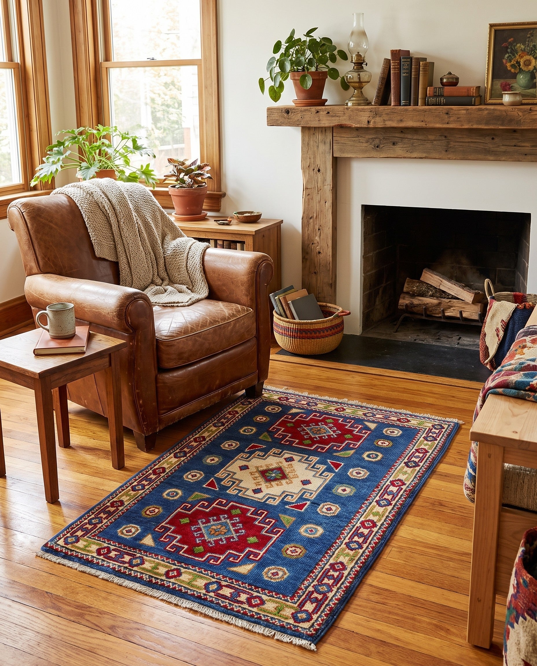 2' x 3' Hand Knotted Kazak Rug