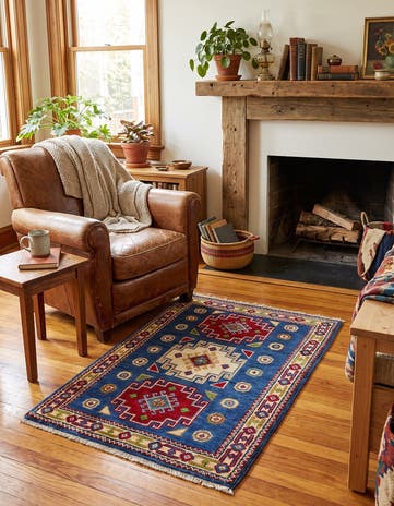 2' x 3' Hand Knotted Kazak Rug