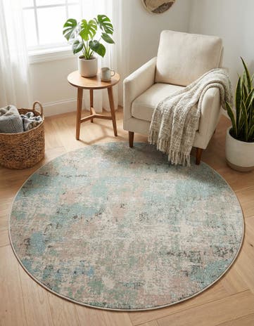 5' x 5' Lotus Round Rug