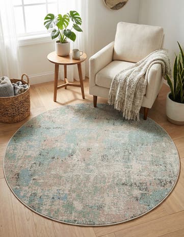 5' x 5' Lotus Round Rug