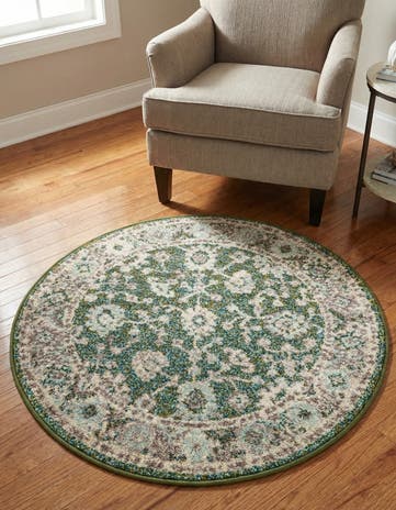 Green Madeline Round Rug