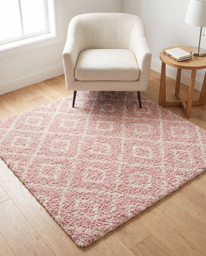 5' 3 x 5' 3 Trellis Shag Square Rug