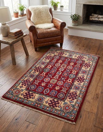 2' x 3' Hand Knotted Kazak Rug