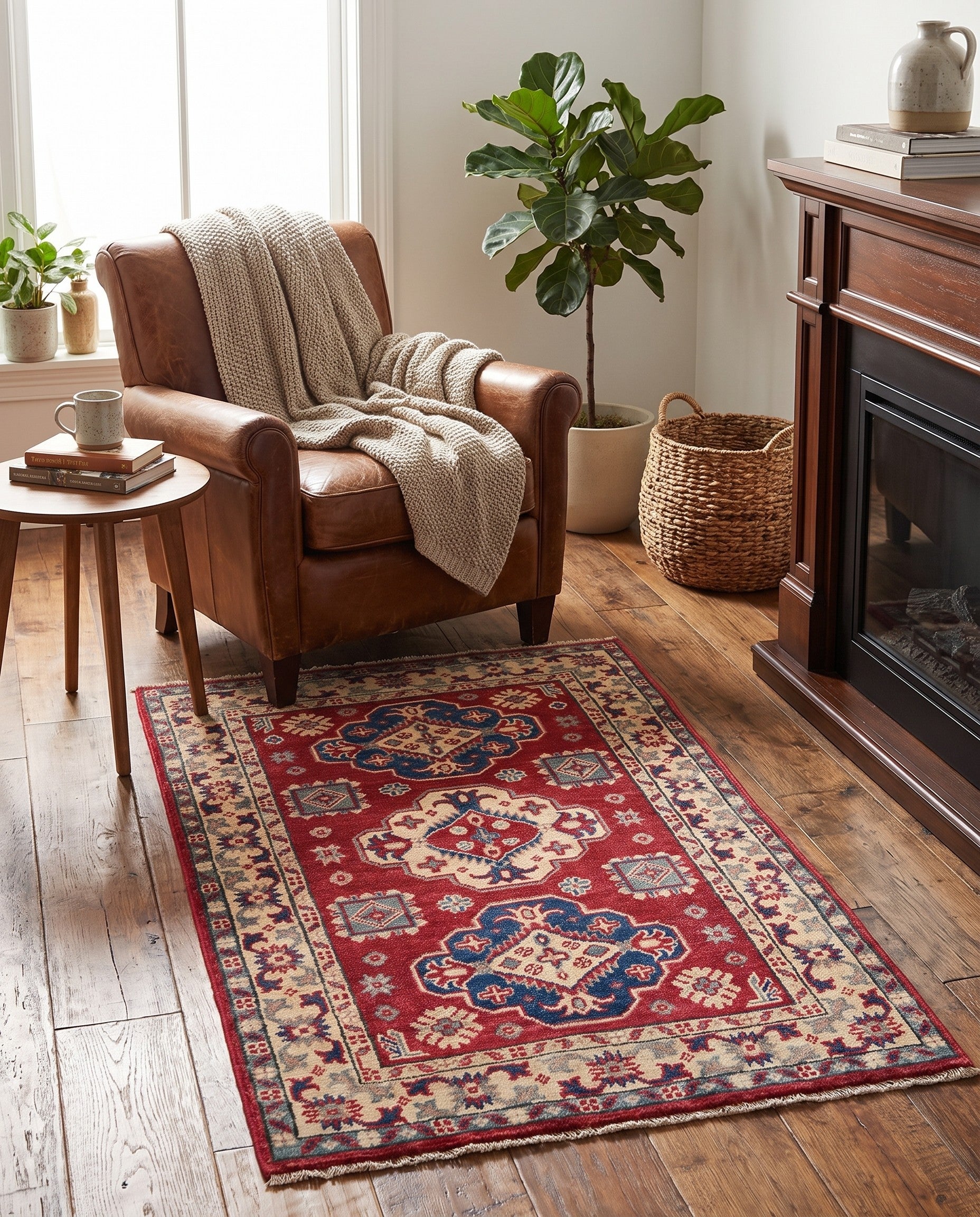 2' 8 x 3' 11 Hand Knotted Kazak Rug