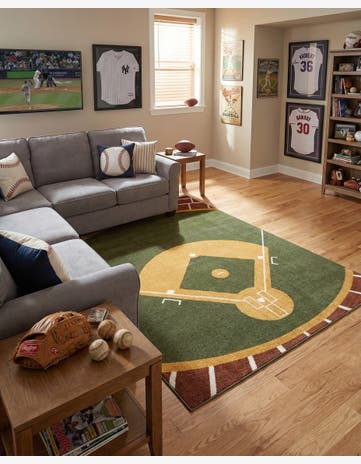 6' x 9' Sports Washable Rug