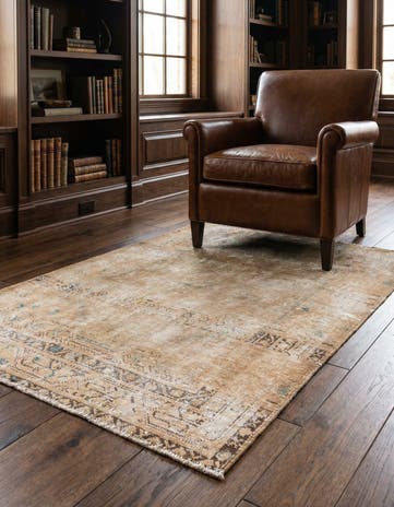 3' 4 x 4' 5 Hand Knotted Ultra Vintage Persian Wool Rug