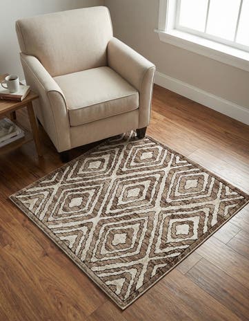 Chocolate Brown Hermitage Square Rug
