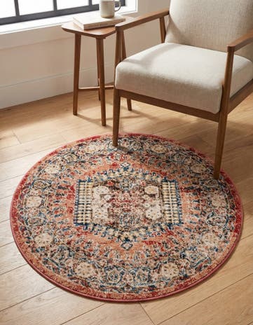 Terracotta Eden Round Rug