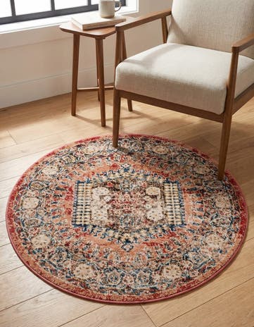 Terracotta Eden Round Rug