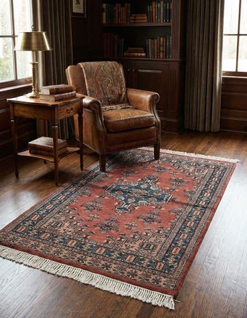 3' 2 x 5' 3 Hand Knotted Bokhara Oriental Wool Rug