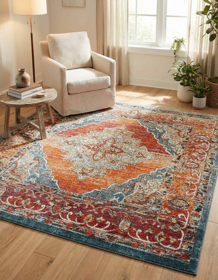 Detail image of 6' x 6' Isabella Square Rug