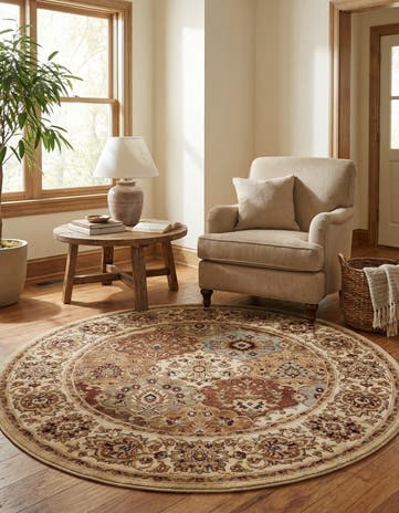 6' x 6' Classic Agra Round Rug