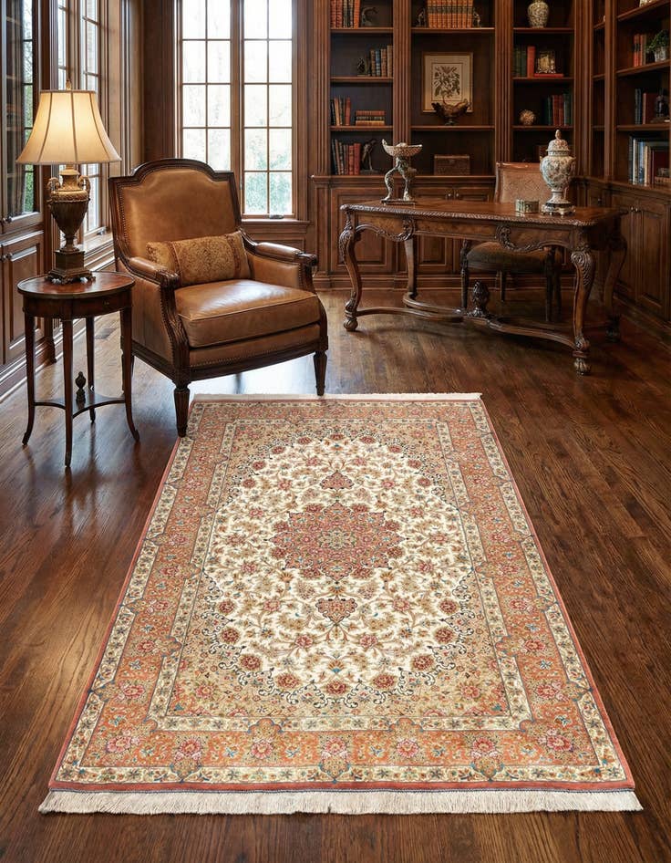 Detail image of 3' 3 x 5' 1 Ghom Silk Rug