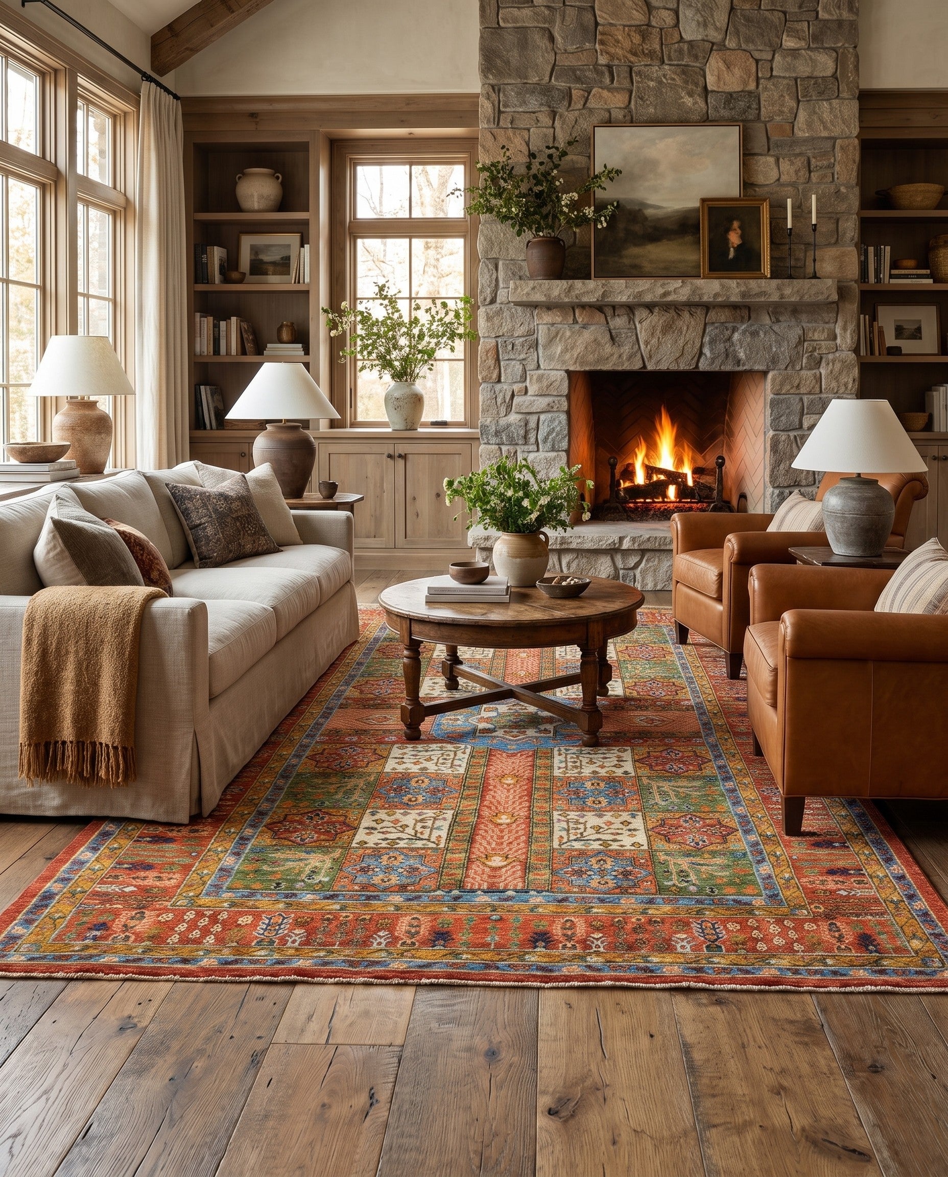 6' 8 x 10' 11 Hand Knotted Kazak Rug
