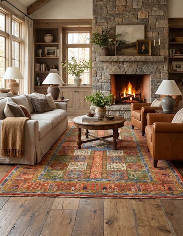 6' 8 x 10' 11 Hand Knotted Kazak Rug
