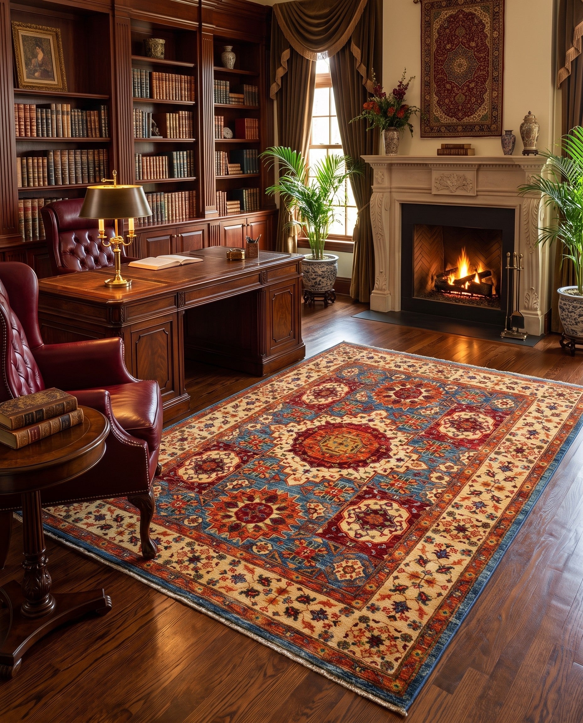 5' x 6' 7 Hand Knotted Mamluk Ziegler Rug
