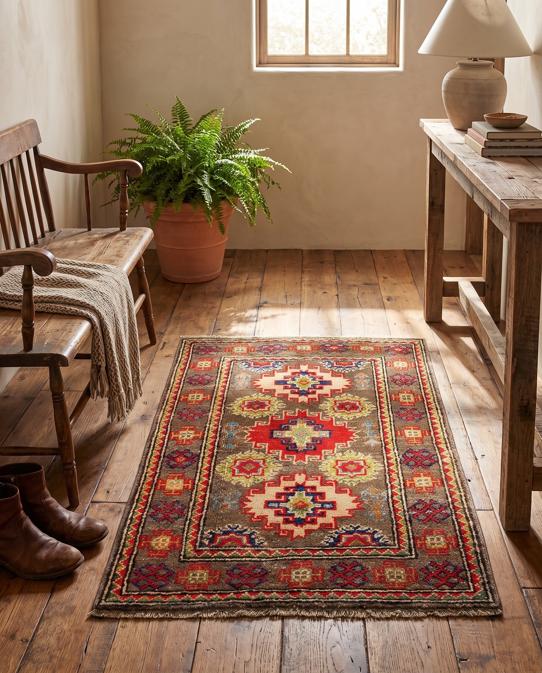 2' x 3' Hand Knotted Kazak Rug