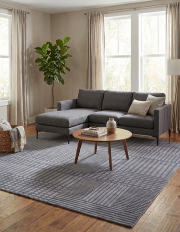 Slate Blue Textura Designer Rug