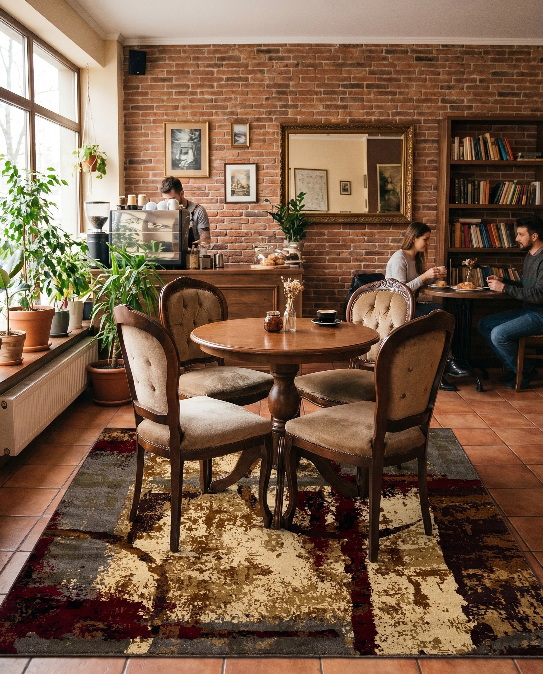 Coffee Shop Square Rug