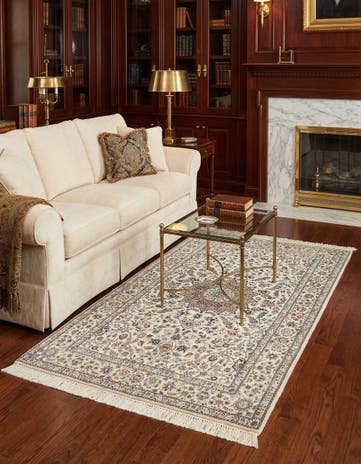 4' 1 x 6' 11 Hand Knotted Nain Rug