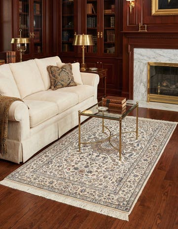 4' 1 x 6' 11 Hand Knotted Nain Rug