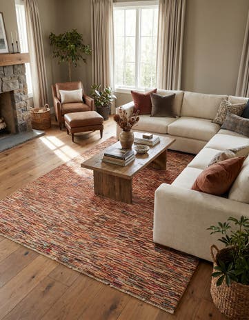 5' 1 x 6' 4 Hand Knotted Modern Ziegler Square Rug