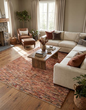 5' 1 x 6' 4 Hand Knotted Modern Ziegler Square Rug