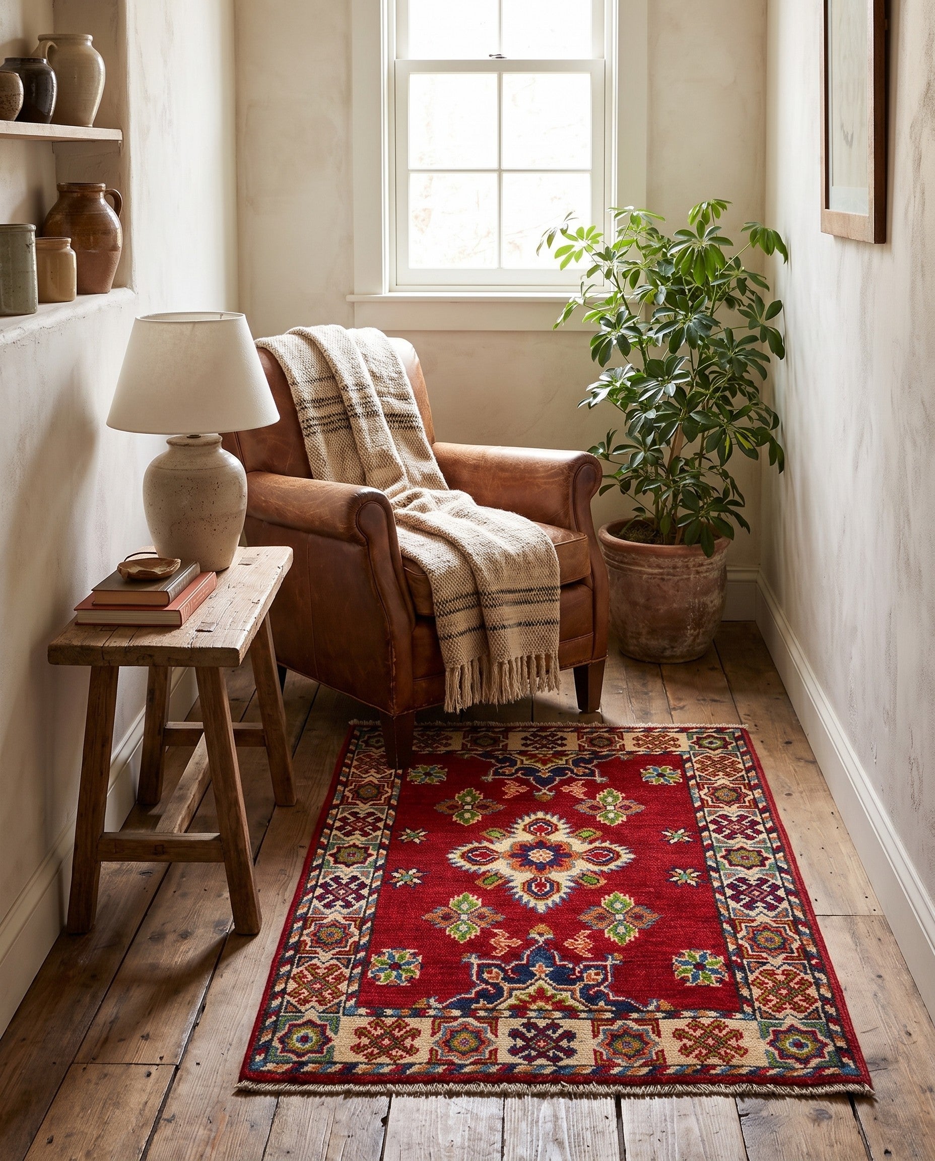 2' 2 x 2' 11 Hand Knotted Kazak Rug