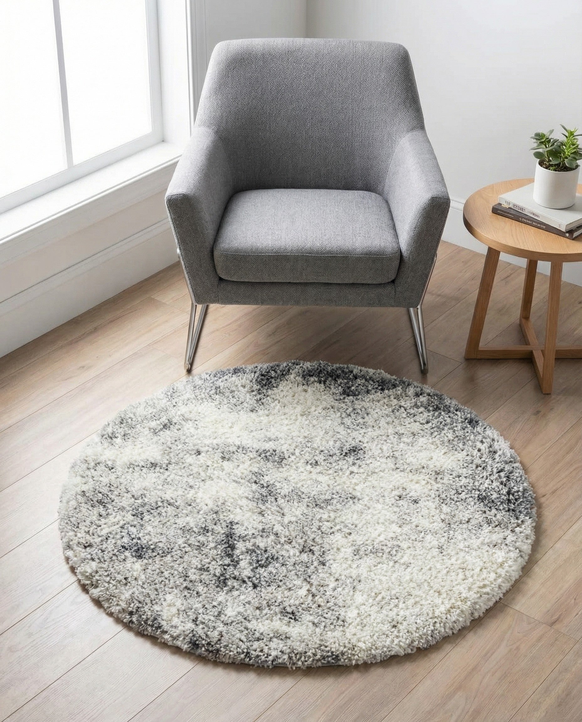 3' 3 x 3' 3 Soft Touch Shag Round Rug