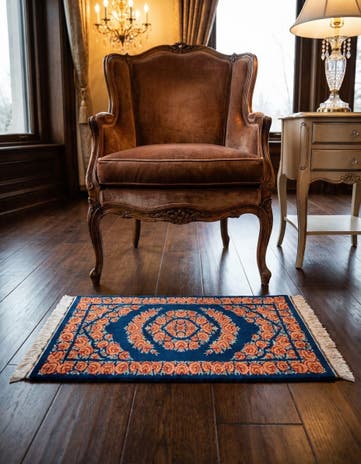 1' 6 x 2' 11 Ghom Silk Rug