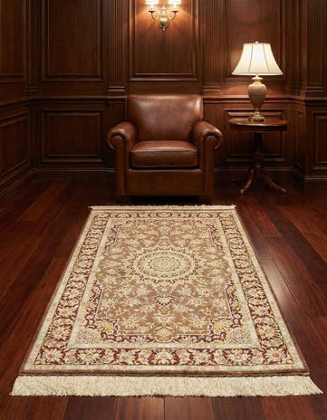 3' 3 x 4' 11 Ghom Silk Rug