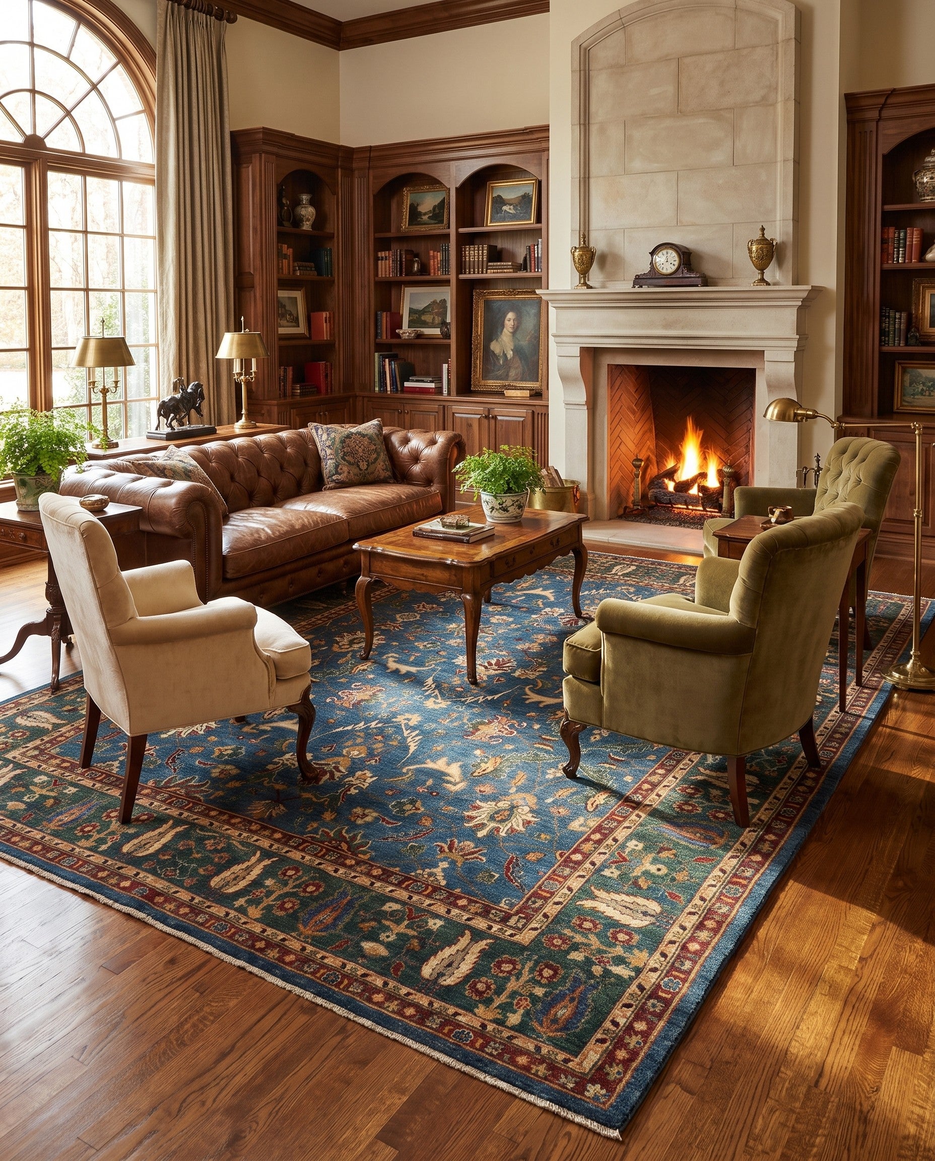 8' 1 x 9' 9 Hand Knotted Ziegler Rug
