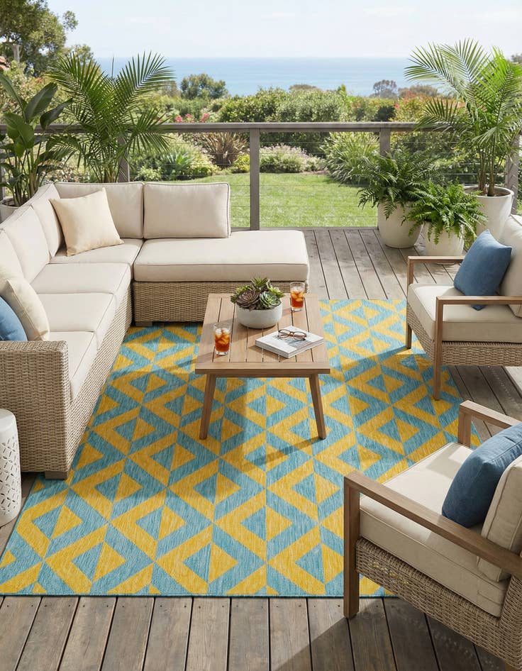 Detail image of 9' x 12'  Washable Jill Zarin Napa Indoor / Outdoor Rug