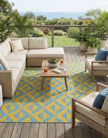 9' x 12' Easy-Clean Jill Zarin Napa Indoor / Outdoor Rug