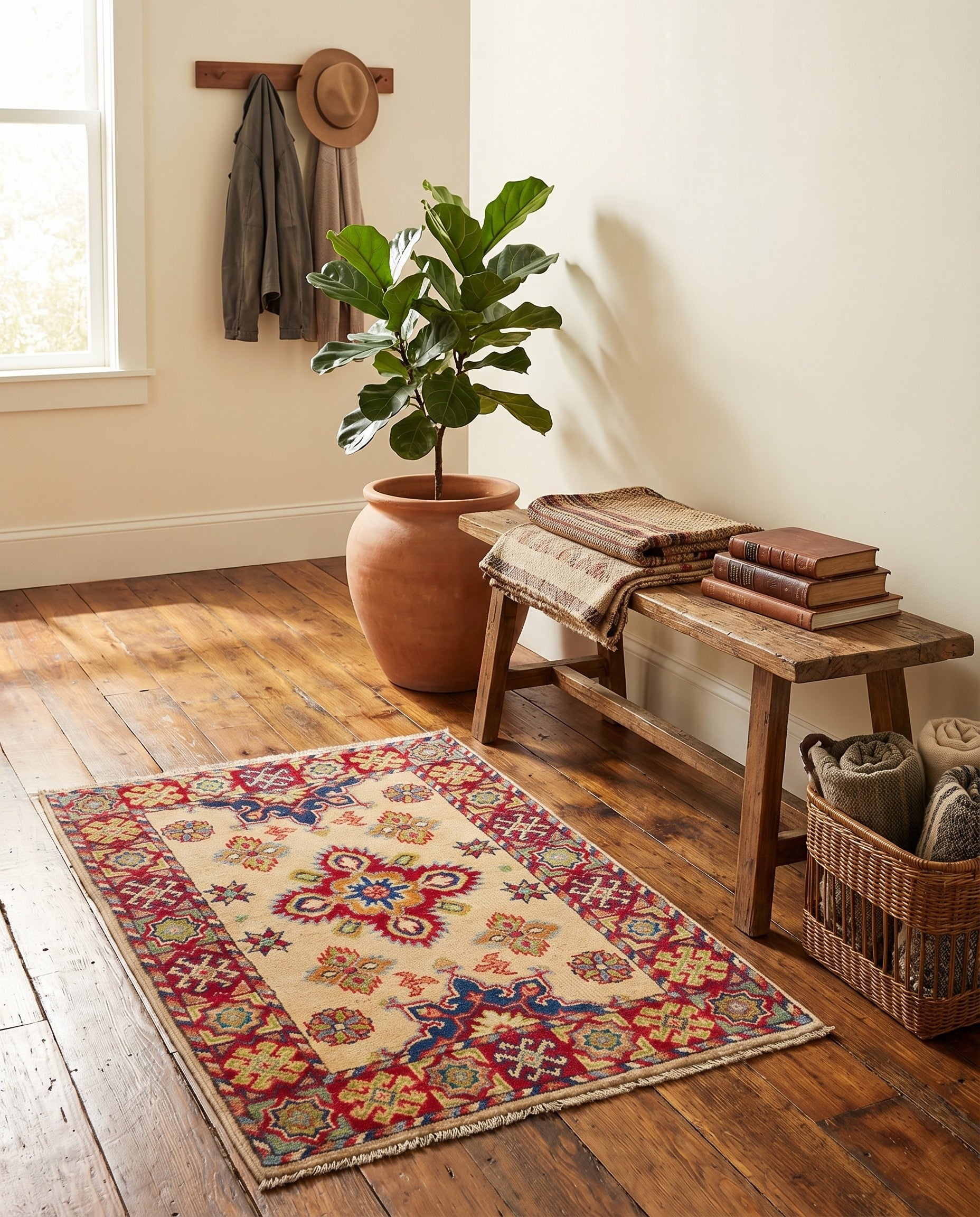 2' x 3' Hand Knotted Kazak Rug