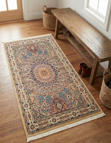 Beige Nain Design Rug
