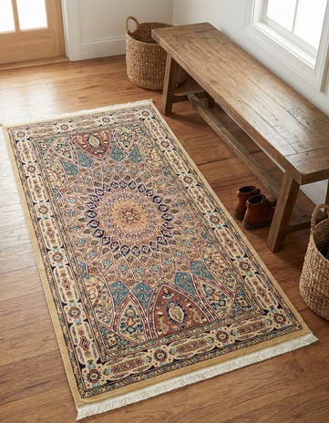 Beige Nain Design Rug