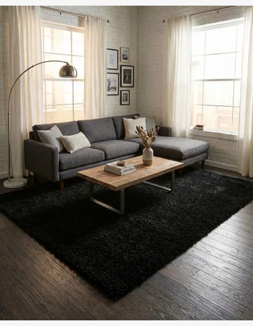 Black Everyday Shag Rug