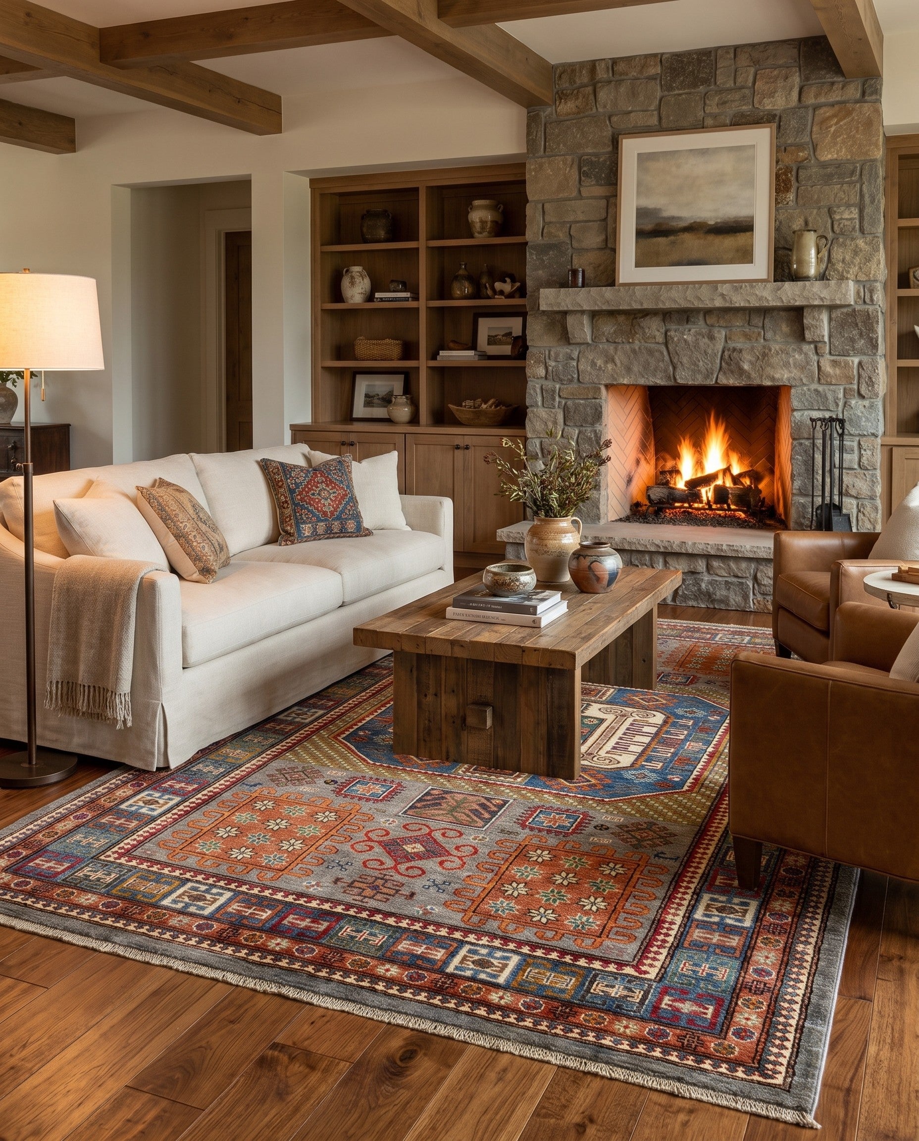 5' 7 x 8' 1 Hand Knotted Kazak Rug