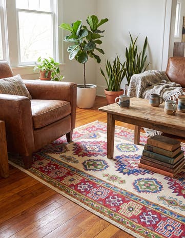 3' 3 x 4' 11 Hand Knotted Kazak Rug