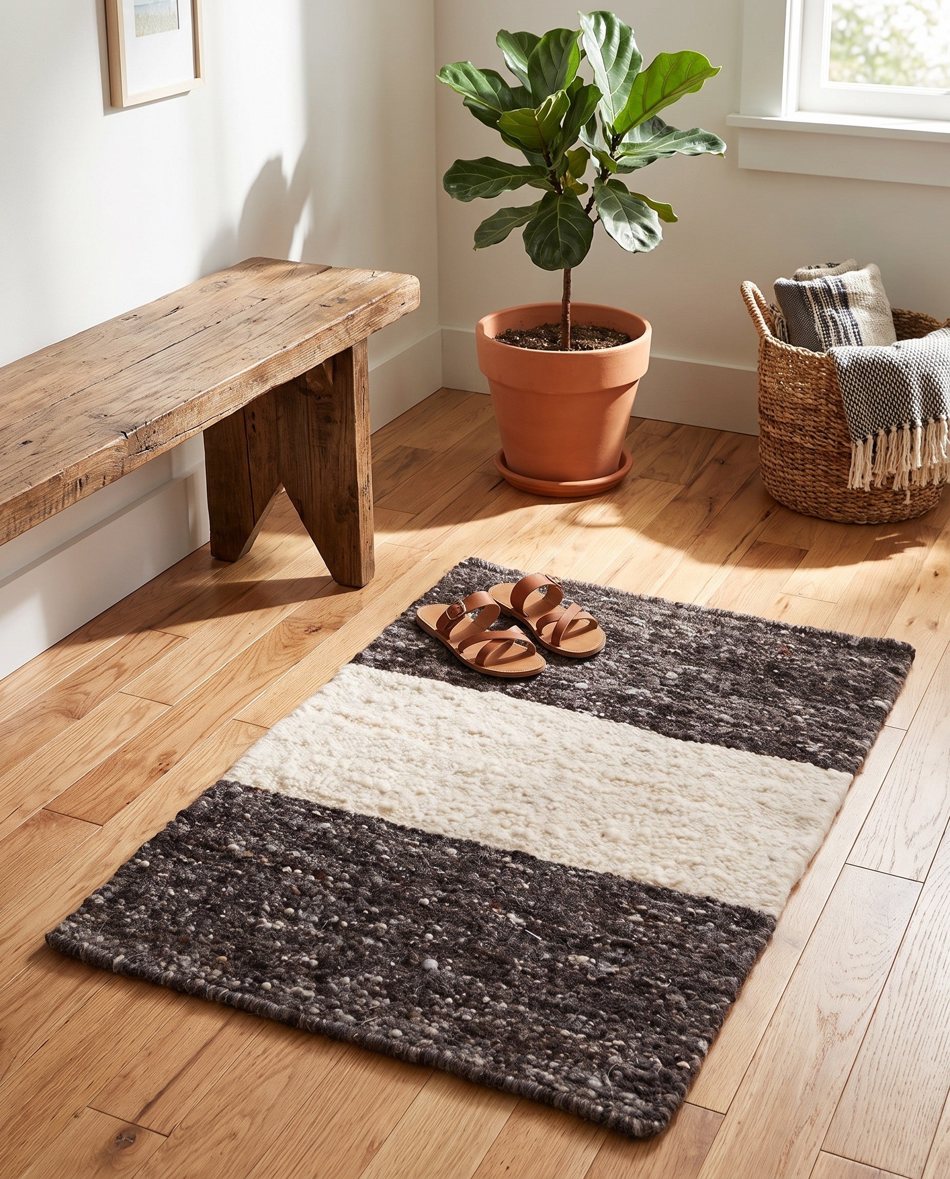 2' x 3' Hand Knotted Moroccan Wool Rug