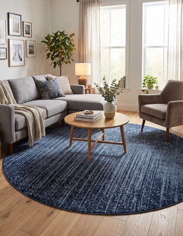 Blue Angelica Round Rug