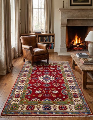 3' 4 x 5' 7 Hand Knotted Kazak Rug