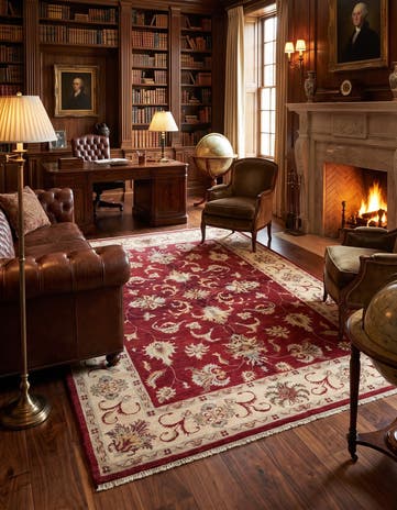 5' 9 x 8' Hand Knotted Ziegler Rug