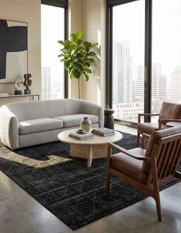 Detail image of 9' x 12' WoolCraft Geometric Rug