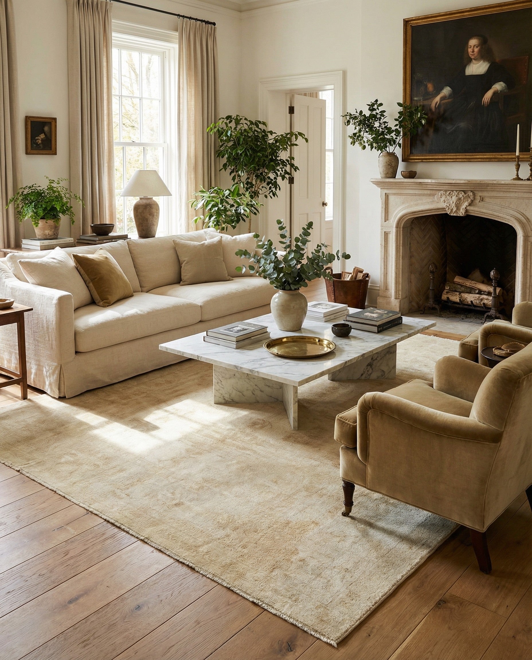 8' 5 x 9' 9 Hand Knotted Oushak Wool Rug