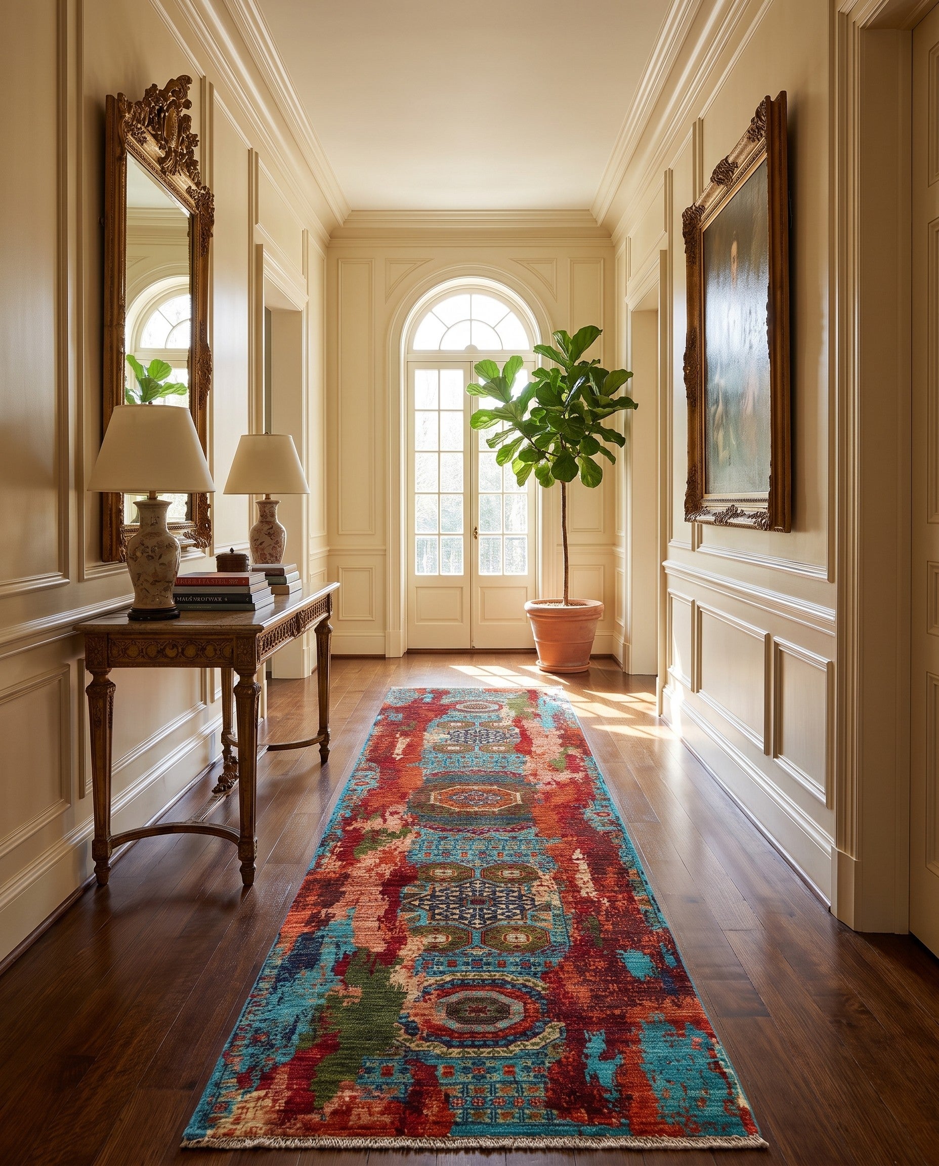 2' 9 x 9' 11 Hand Knotted Mamluk Ziegler Runner Rug