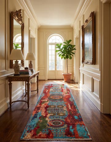 2' 9 x 9' 11 Hand Knotted Mamluk Ziegler Runner Rug