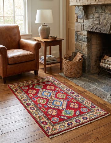 1' 11 x 3' 1 Hand Knotted Kazak Rug