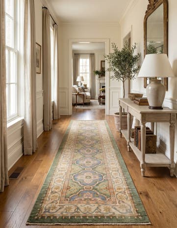 2' 11 x 11' 5 Hand Knotted Pershawar Ziegler Runner Rug